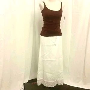 Eddie Bauer White Long Maxi Peasant Beach Skirt L